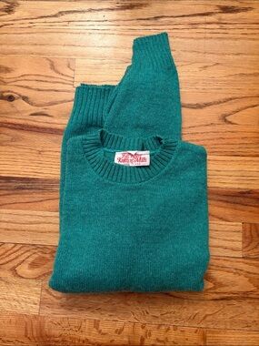 Fall River Knitting Mills Shetland Wool Crew Neck Sweater Size Small / Medium